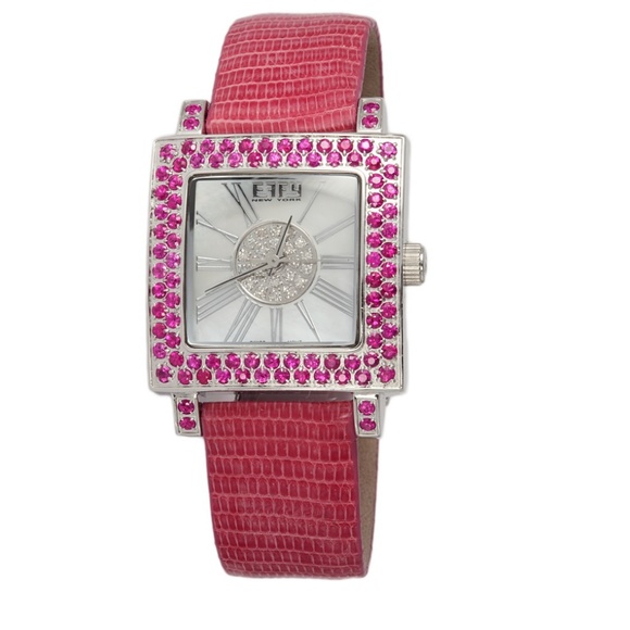 Pink Sapphire Diamond 3.37 Ct Unisex Luxury Watch main image 4